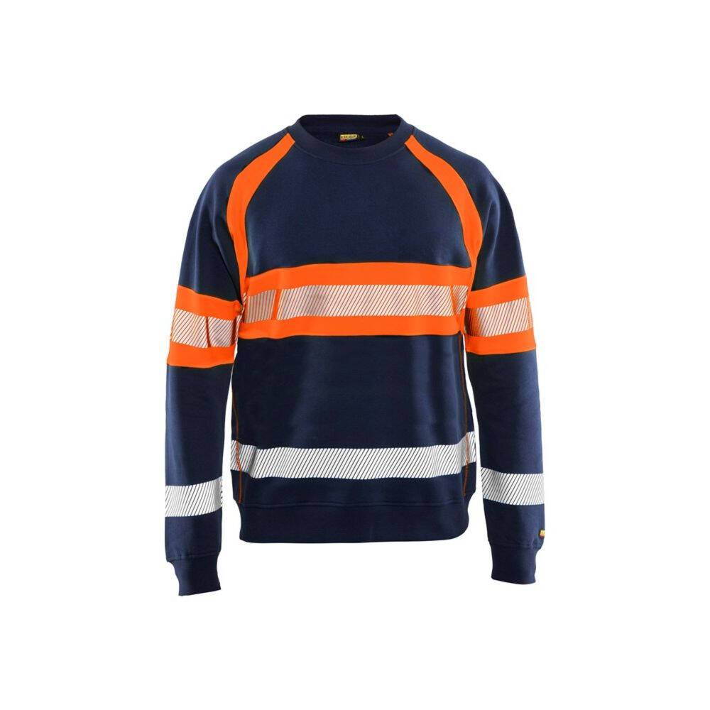 Sweat-shirt haut visibilité Blaklader Marine / Orange S-0