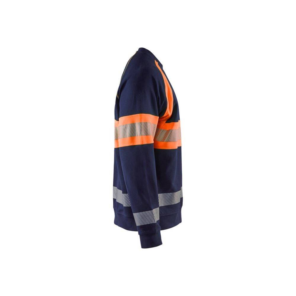 Sweat-shirt haut visibilité Blaklader Marine / Orange S-2