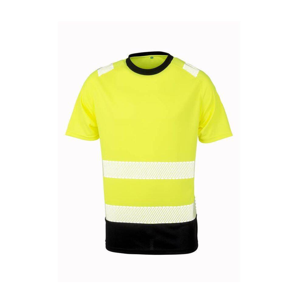 T-shirt haute visibilité en polyester recyclé Result Jaune Fluo S - M-0