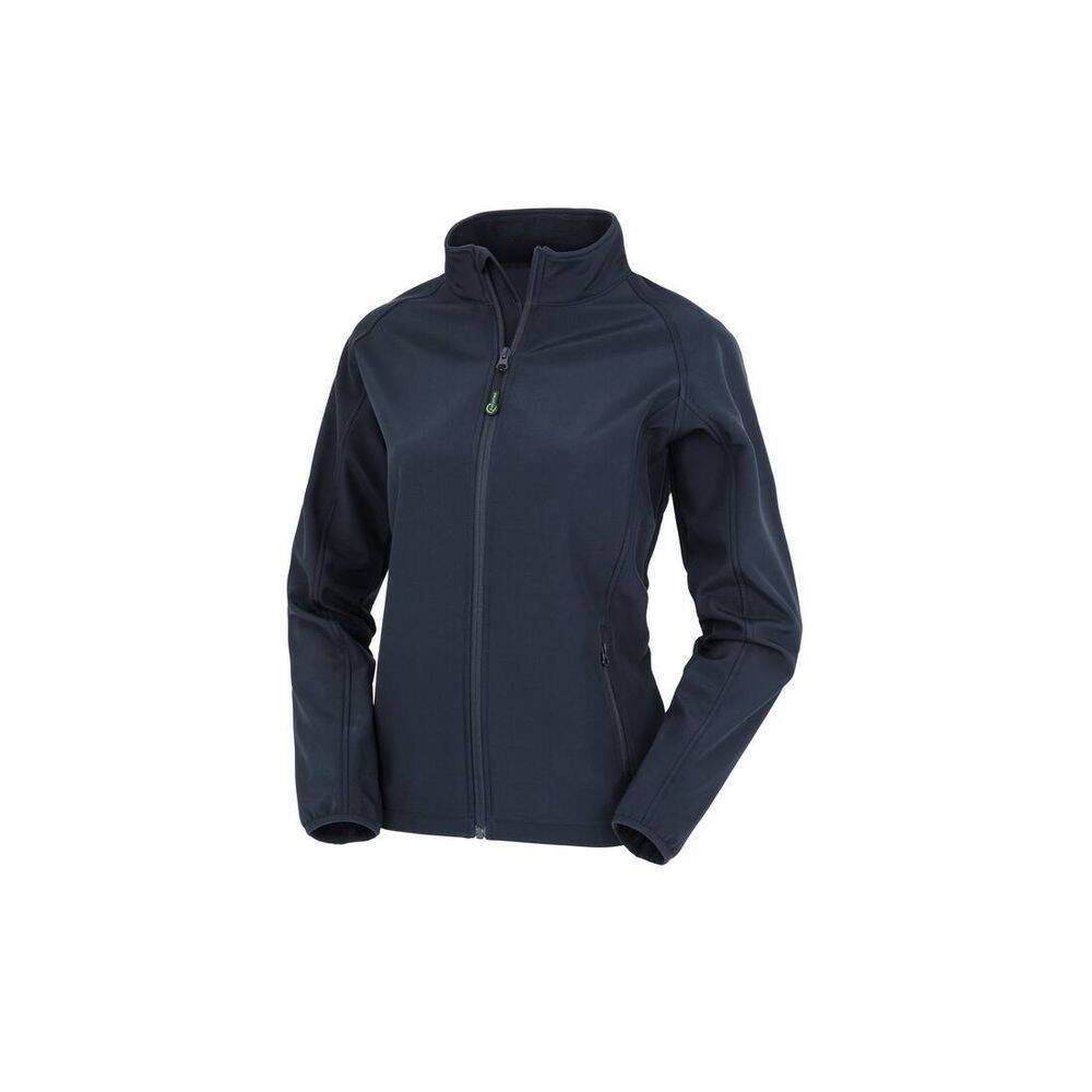 Veste softshell ecoresponsable en polyester recyclé FEMME Result Bleu Marine S-0