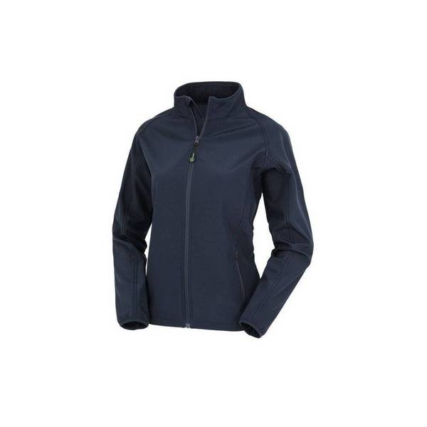 Veste softshell ecoresponsable en polyester recyclé FEMME Result Bleu Marine S