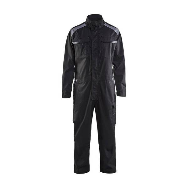 Combinaison de travail industrie Blaklader manches longues polycoton Noir Poches Grises 52