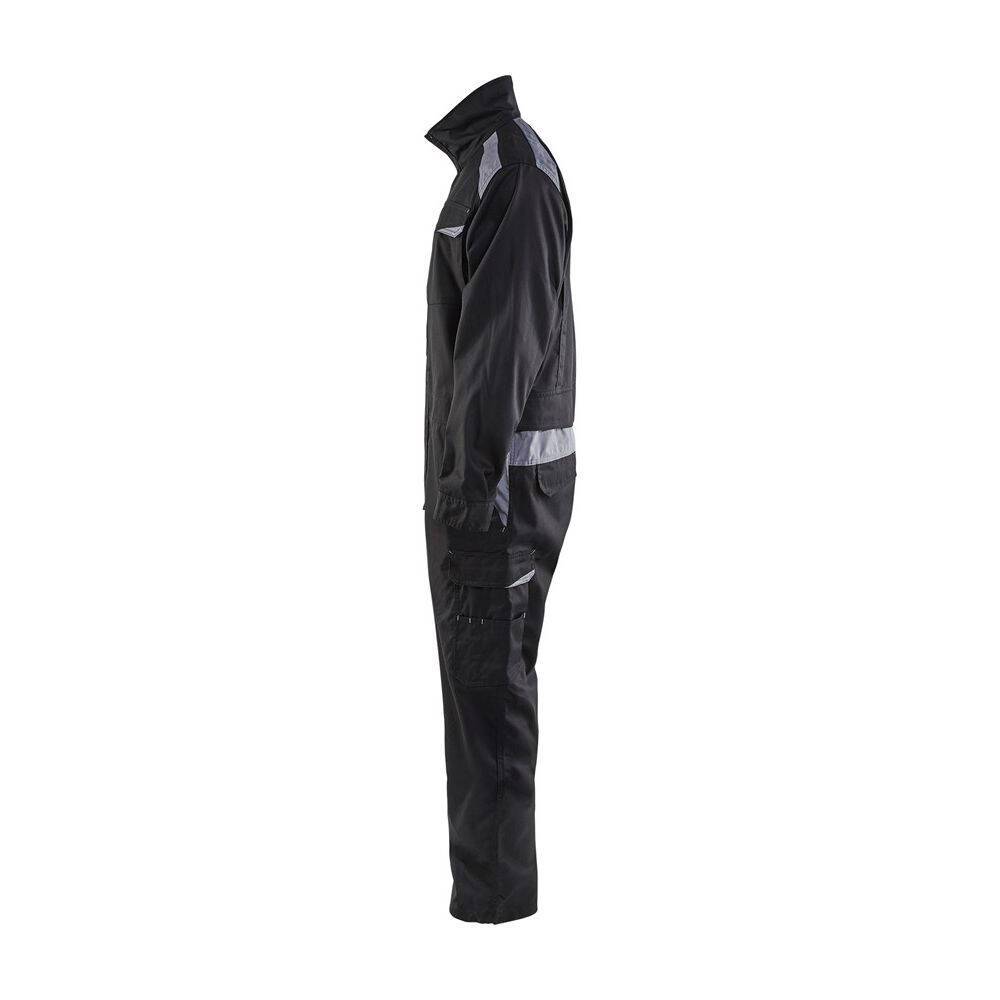 Combinaison de travail industrie Blaklader manches longues polycoton Noir Poches Grises 52-3
