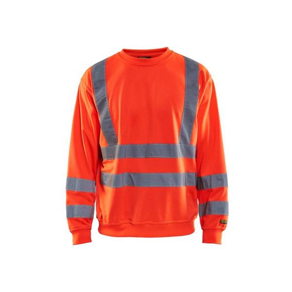 Sweat-shirt haute visibilité Blaklader col rond Rouge Fluo XXL