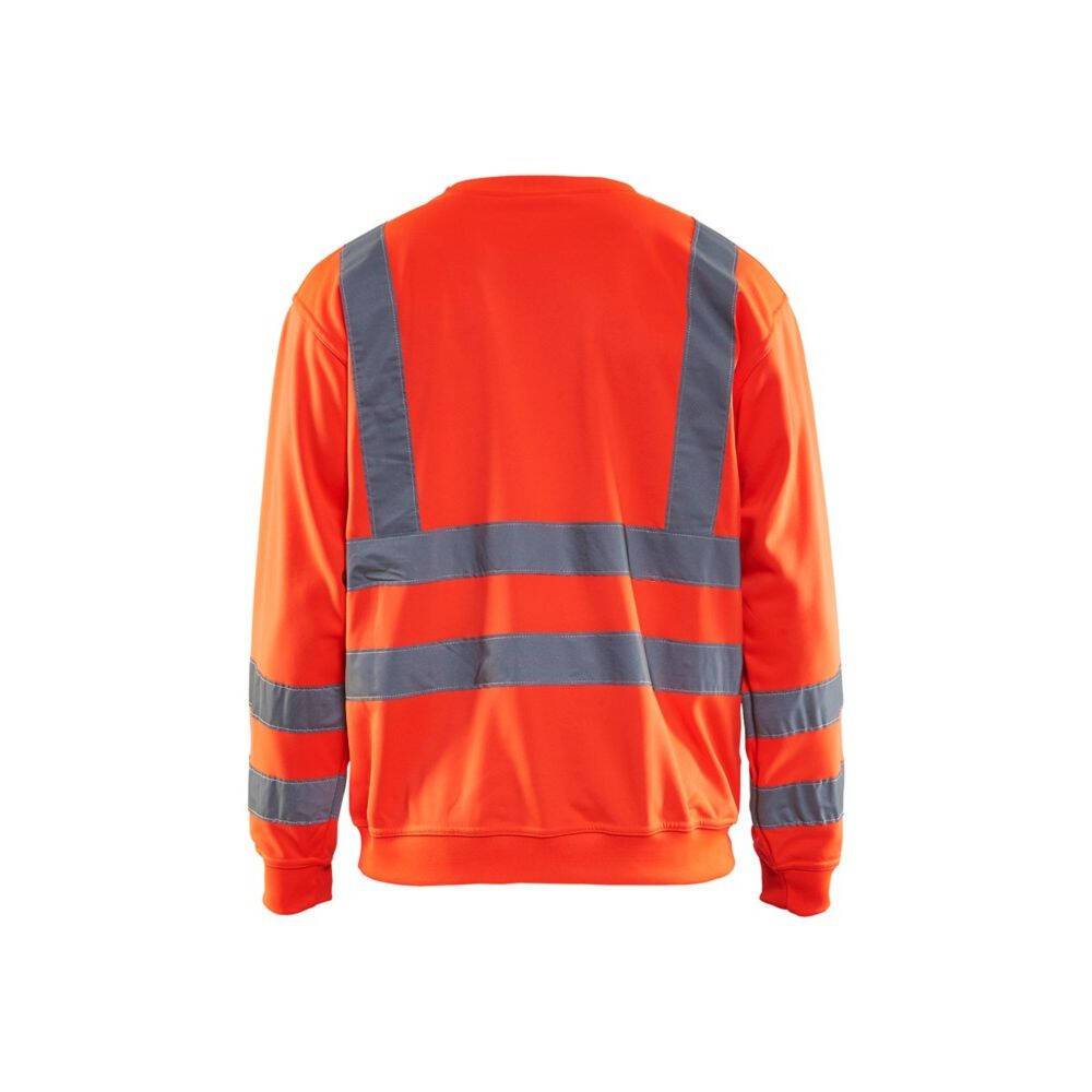 Sweat-shirt haute visibilité Blaklader col rond Rouge Fluo XXL-1