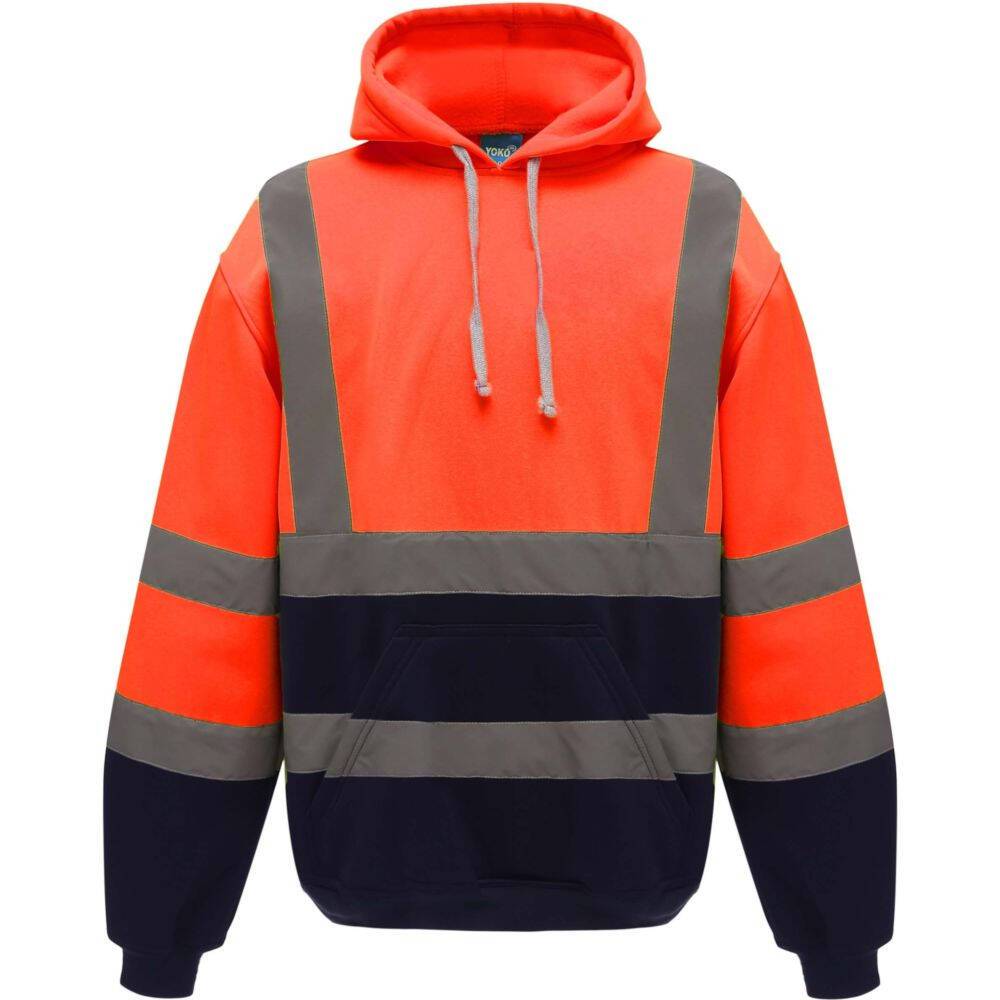 Sweat-shirt à capuche haute visibilité femme Yoko catégorie 3 Orange / Marine XXL-0