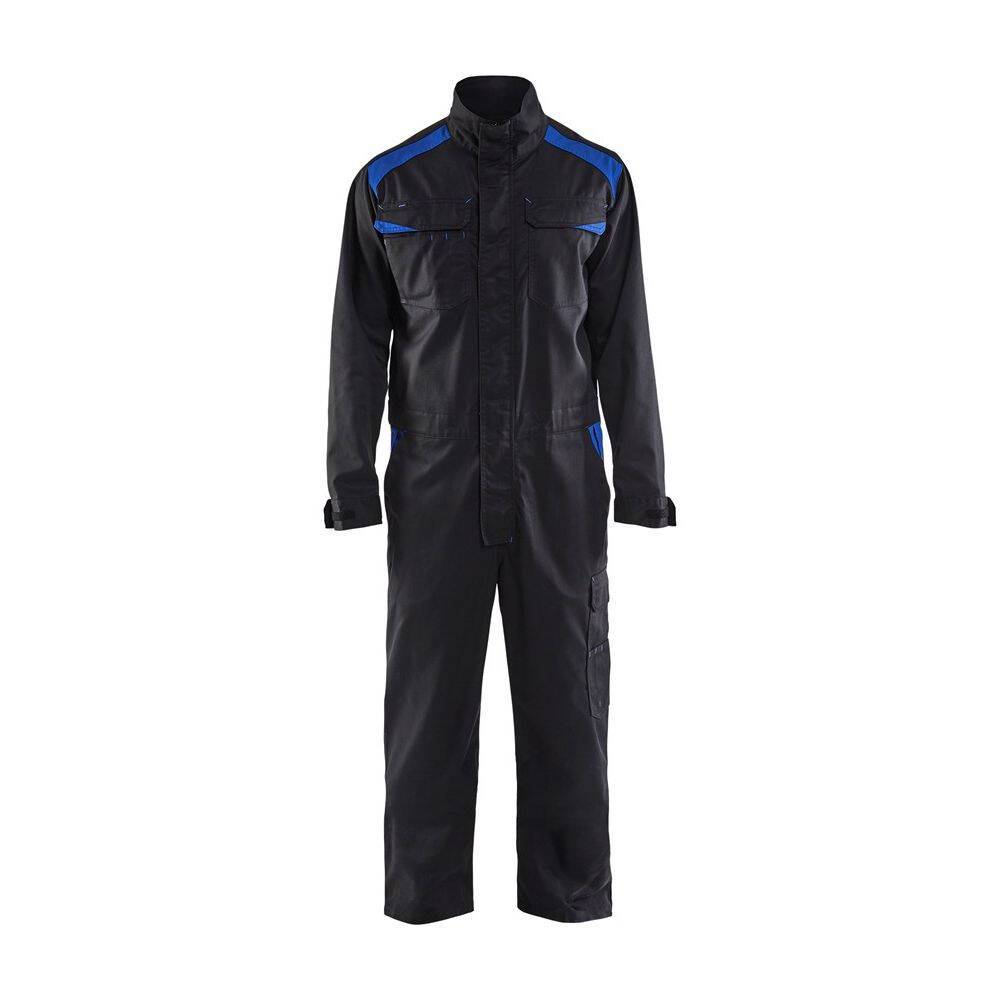 Combinaison de travail industrie Blaklader manches longues polycoton Noir Poches Bleues 42-0