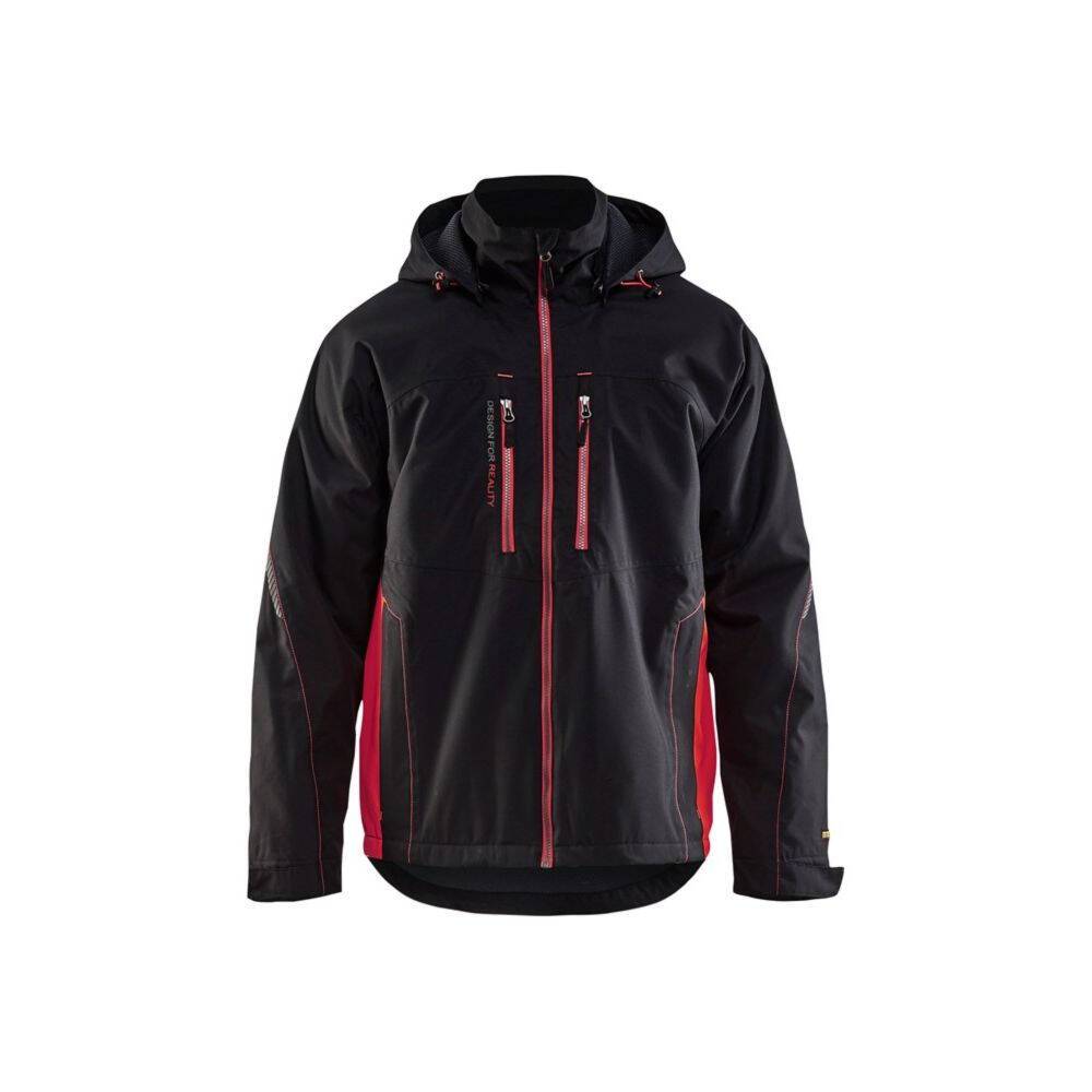 Veste imperméable hiver Blaklader Technique doublée Noir / Rouge S