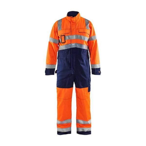 Combinaison haute visibilité Blaklader polycoton Orange / Marine 48