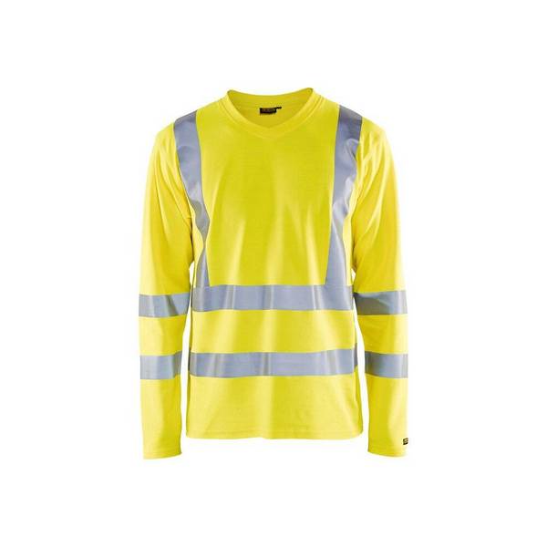 Tee shirt haute visibilité Blaklader manches longues Jaune 3XL