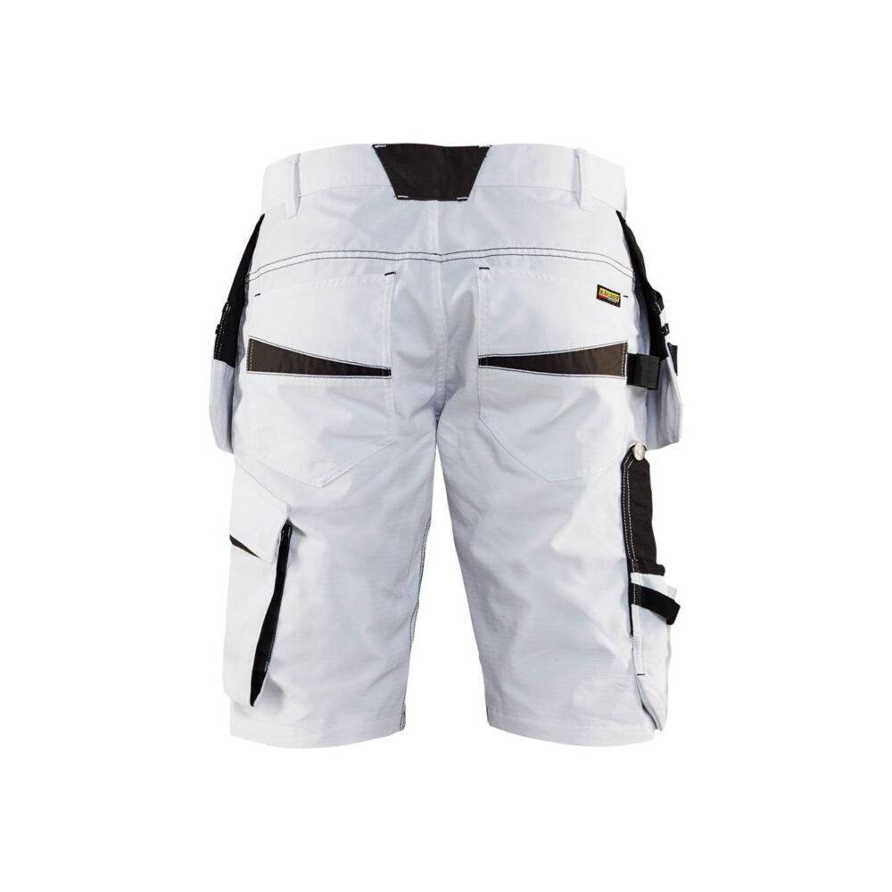 Short de travail peintre Blaklader +STRETCH POCHES FLOTTANTES Blanc / Gris 44-1