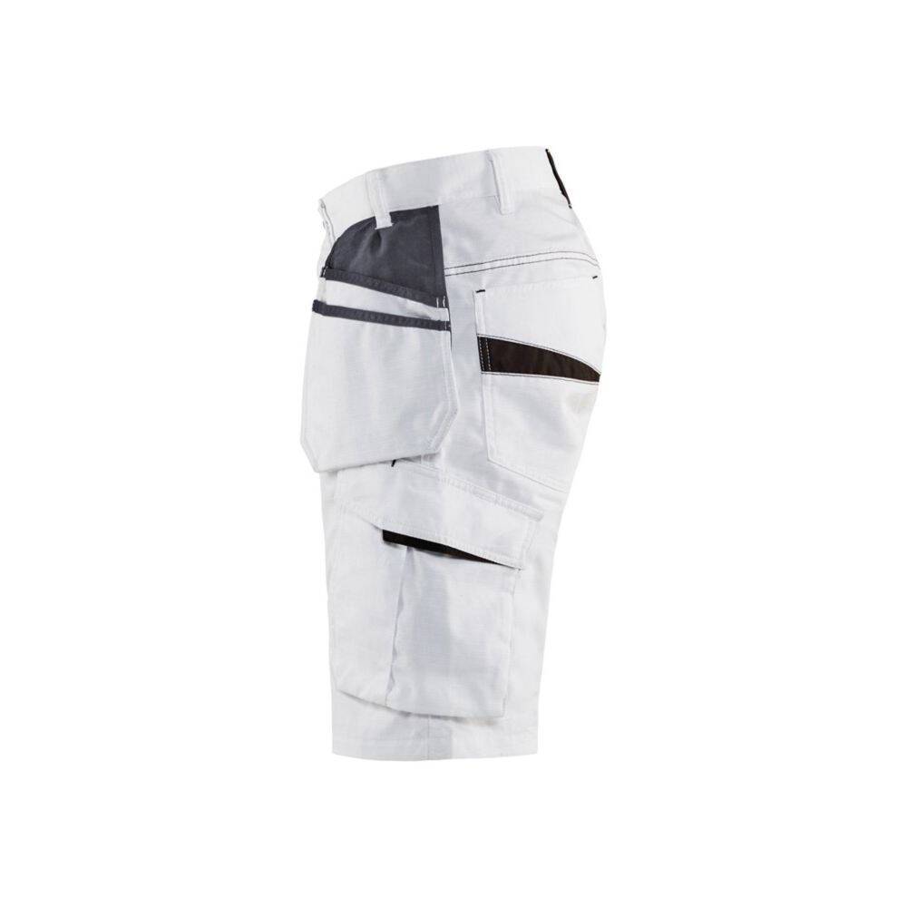 Short de travail peintre Blaklader +STRETCH POCHES FLOTTANTES Blanc / Gris 44-3