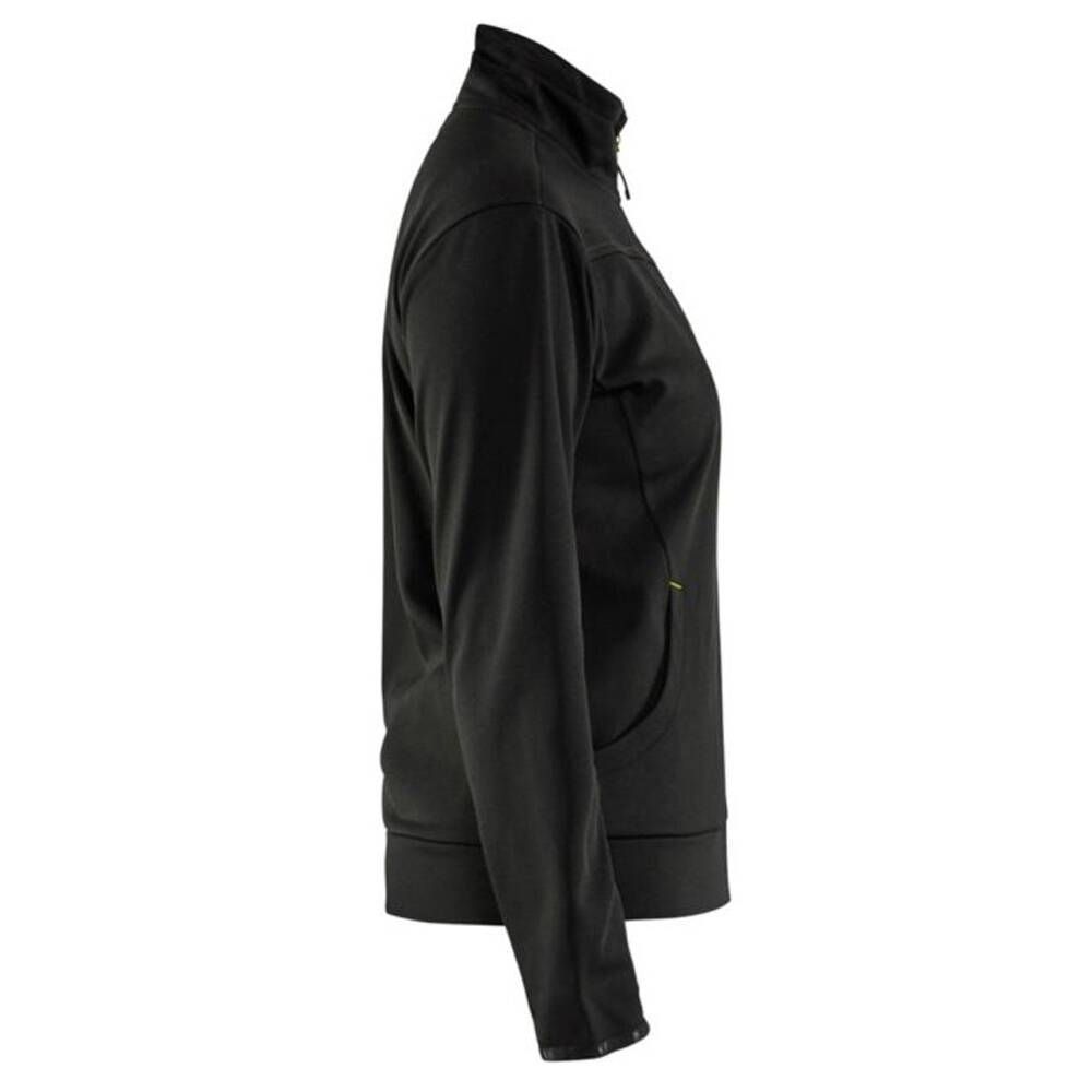 Sweat shirt zippé femme Blaklader Noir / Jaune L-2