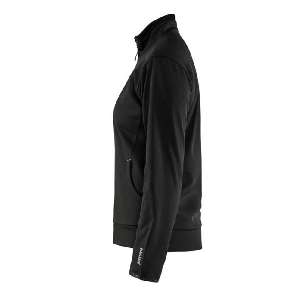 Sweat shirt zippé femme Blaklader Noir / Jaune L-3