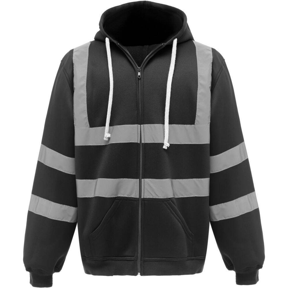 Sweat-shirt de travail zippé à capuche Yoko haute visibilité Noir XXL-0
