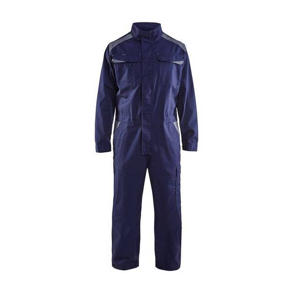 Combinaison de travail industrie Blaklader manches longues polycoton Marine Poches Grises 42