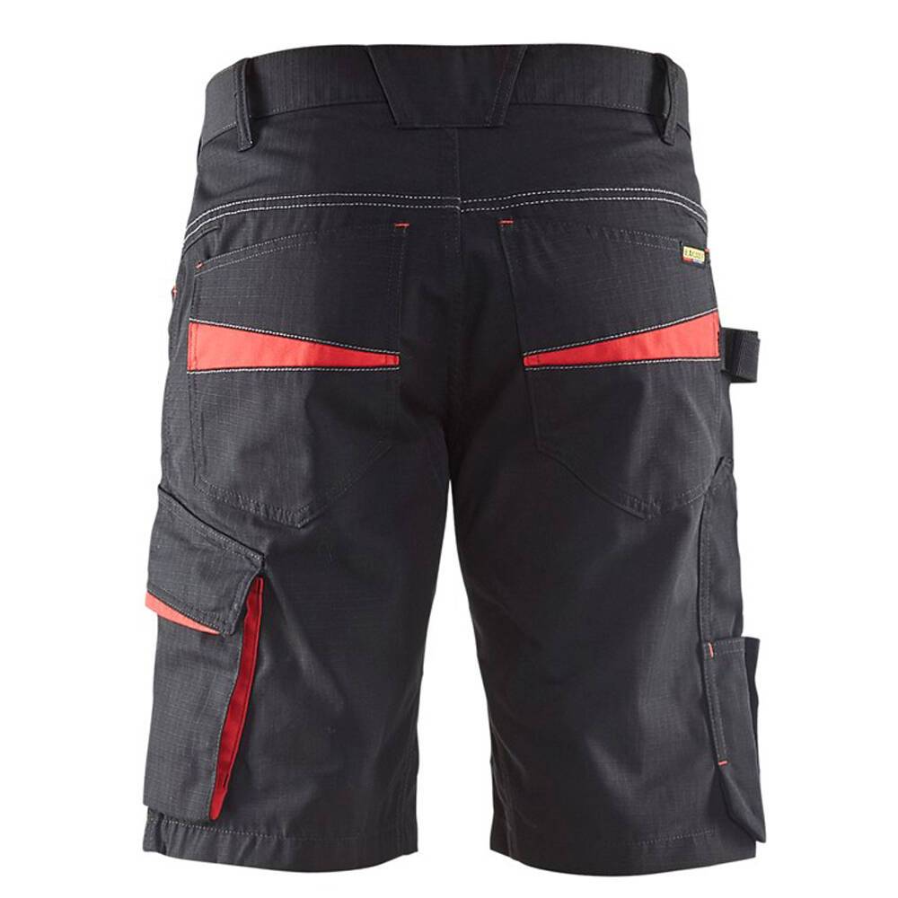 Short de travail Blaklader Ripstop Noir / Rouge 44-1