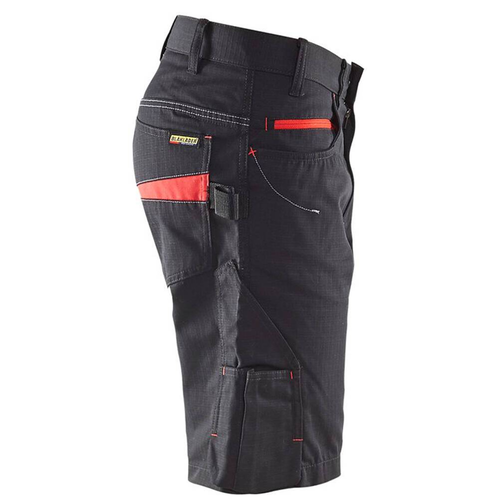 Short de travail Blaklader Ripstop Noir / Rouge 44-2