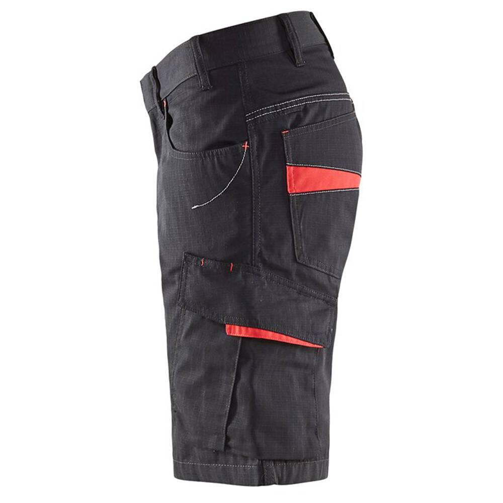 Short de travail Blaklader Ripstop Noir / Rouge 44-3