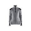 Sweat en laine col zippé BLAKLADER Gris Chiné 3XL