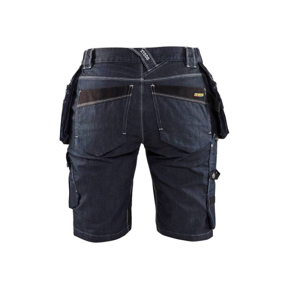 Short de travail femme Blaklader STRETCH 2D X1900 ARTISAN DENIM Marine / Noir 48-1