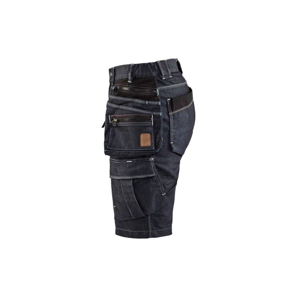 Short de travail femme Blaklader STRETCH 2D X1900 ARTISAN DENIM Marine / Noir 48-2