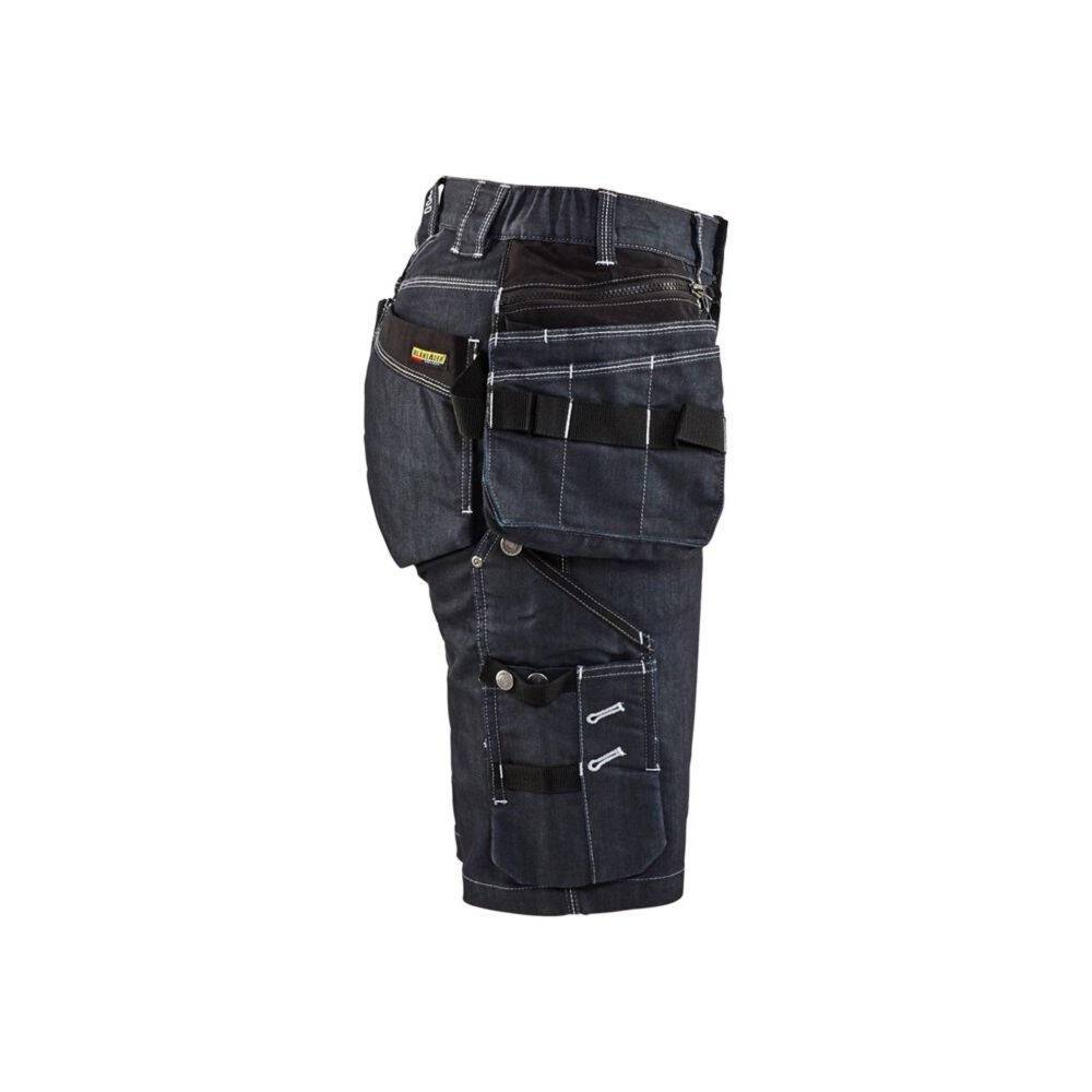 Short de travail femme Blaklader STRETCH 2D X1900 ARTISAN DENIM Marine / Noir 48-3