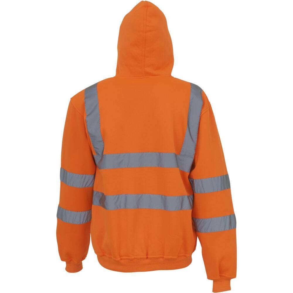 Sweat-shirt de travail zippé à capuche Yoko haute visibilité Orange Fluo L-1