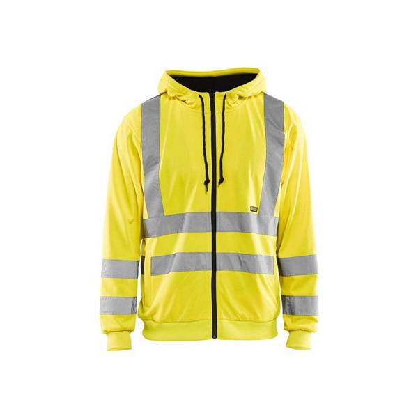 Sweat shirt à capuche haute visibilité Blaklader zippé 3346 Jaune XL