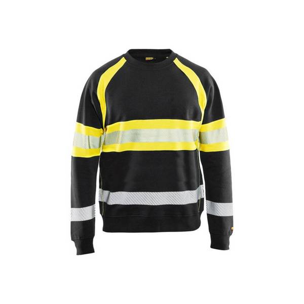 Sweat-shirt haut visibilité Blaklader Noir / Jaune S