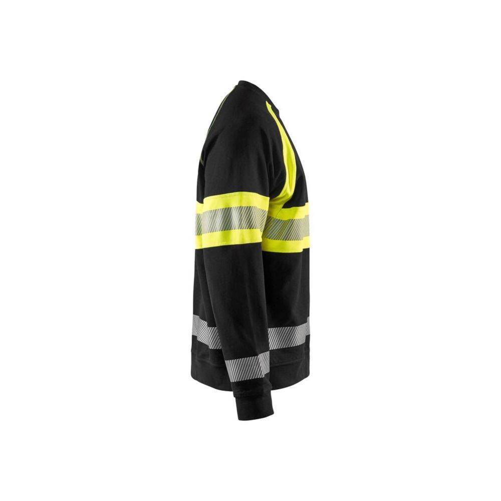 Sweat-shirt haut visibilité Blaklader Noir / Jaune S-2