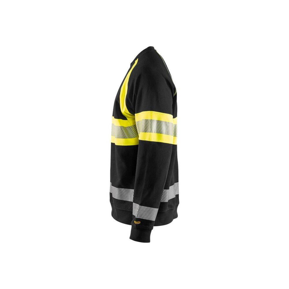 Sweat-shirt haut visibilité Blaklader Noir / Jaune S-3