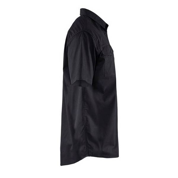 Chemise twill Blaklader Homme manches courtes Noir 4XL
