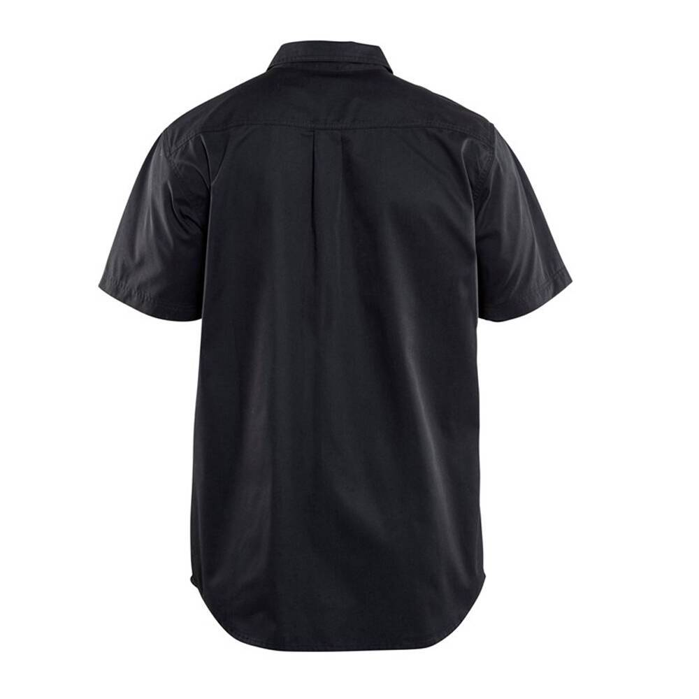 Chemise twill Blaklader Homme manches courtes Noir 4XL-2