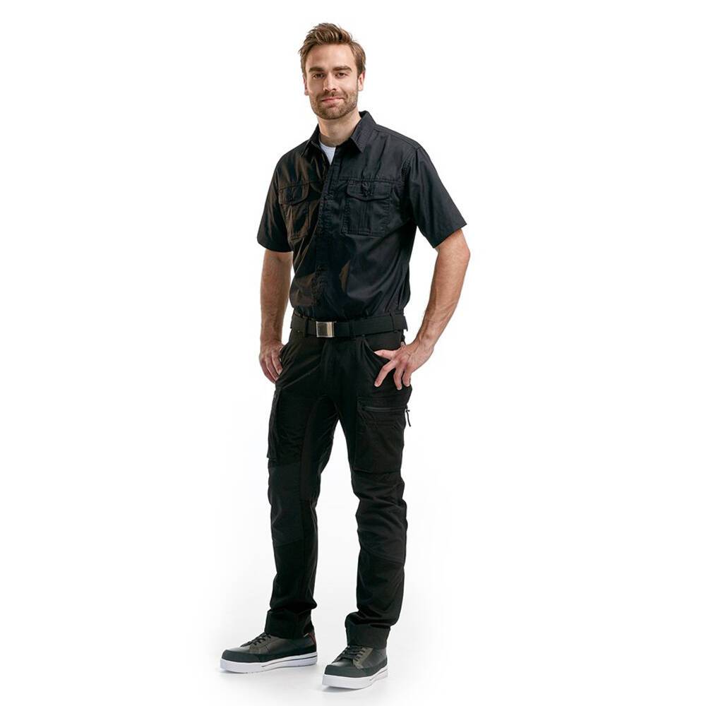 Chemise twill Blaklader Homme manches courtes Noir 4XL-3