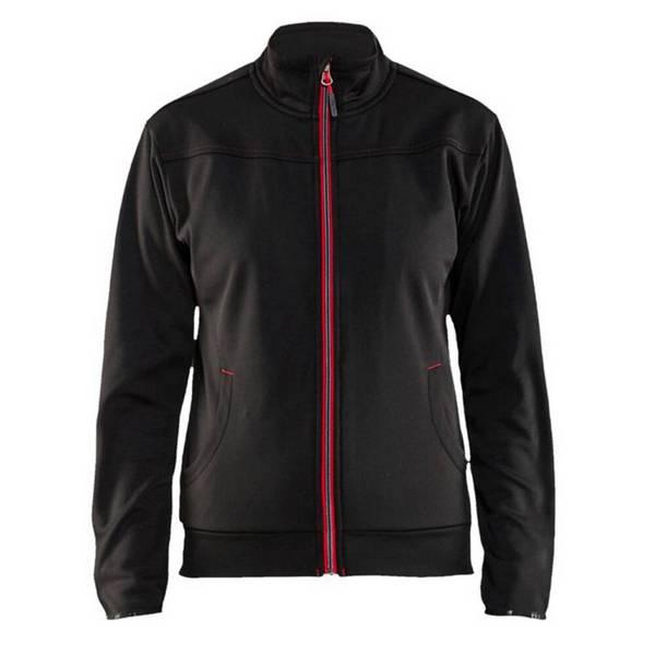 Sweat shirt zippé femme Blaklader Noir / Rouge S