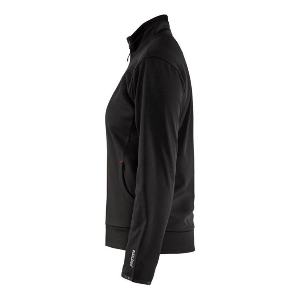 Sweat shirt zippé femme Blaklader Noir / Rouge S-3