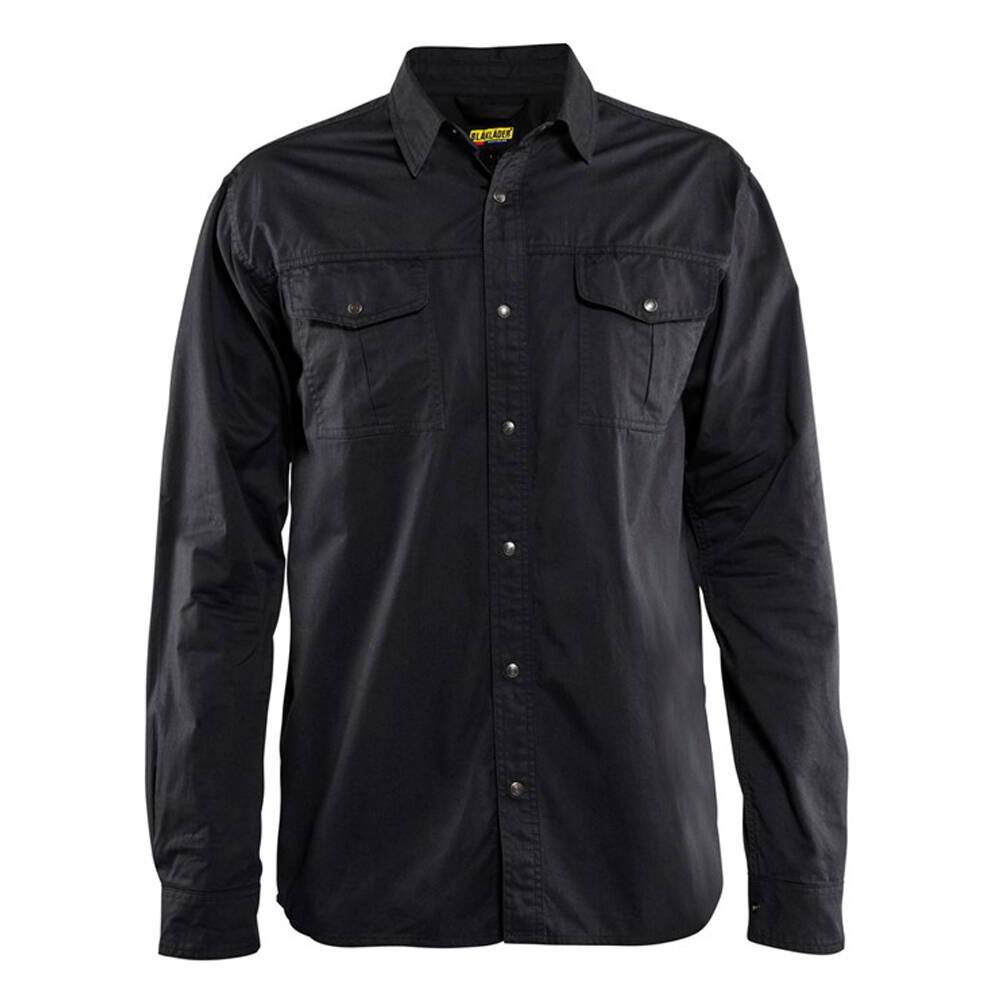 Chemise twill Blaklader Homme 100% coton Noir L-0