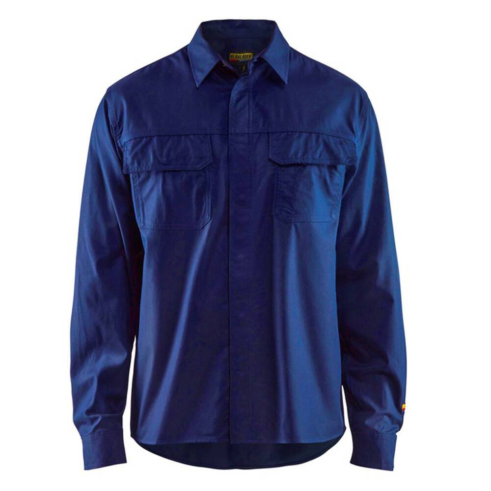Chemise de travail flanelle Blaklader ignifugé Marine L-0
