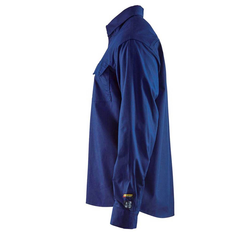 Chemise de travail flanelle Blaklader ignifugé Marine L-3