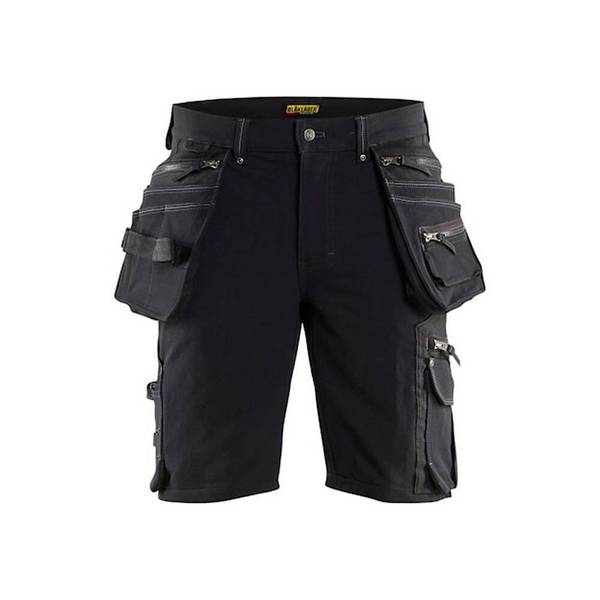 Short de travail artisan stretch 4D avec poches flottantes Blaklader X1900 Noir 40