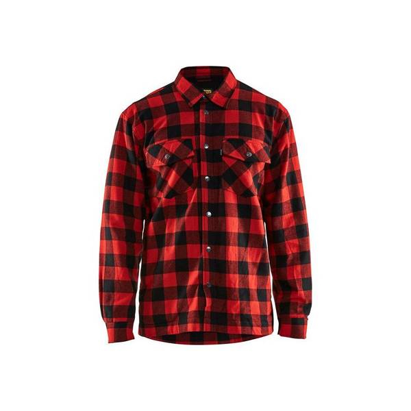 Chemise de travail matelassée Blaklader flannelle doublée Rouge / Noir M