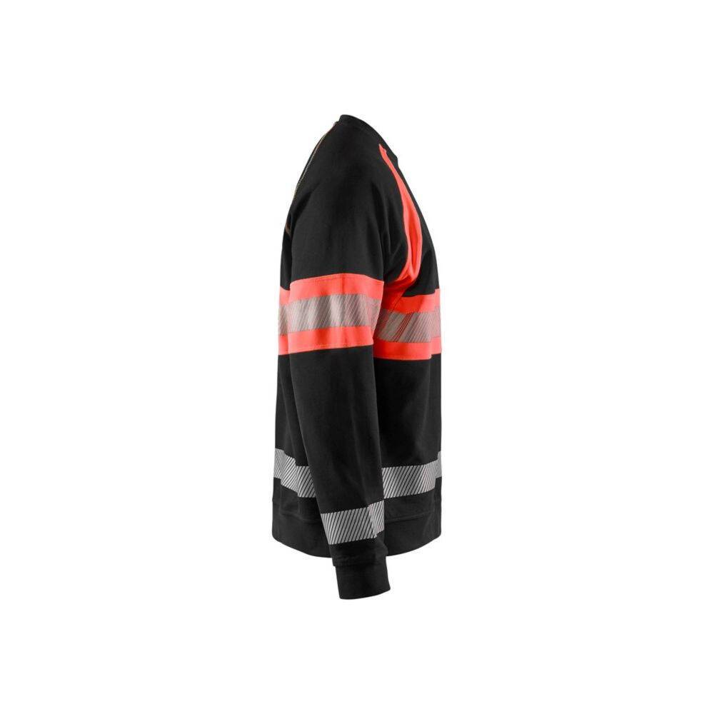 Sweat-shirt haut visibilité Blaklader Noir / Rouge L-2