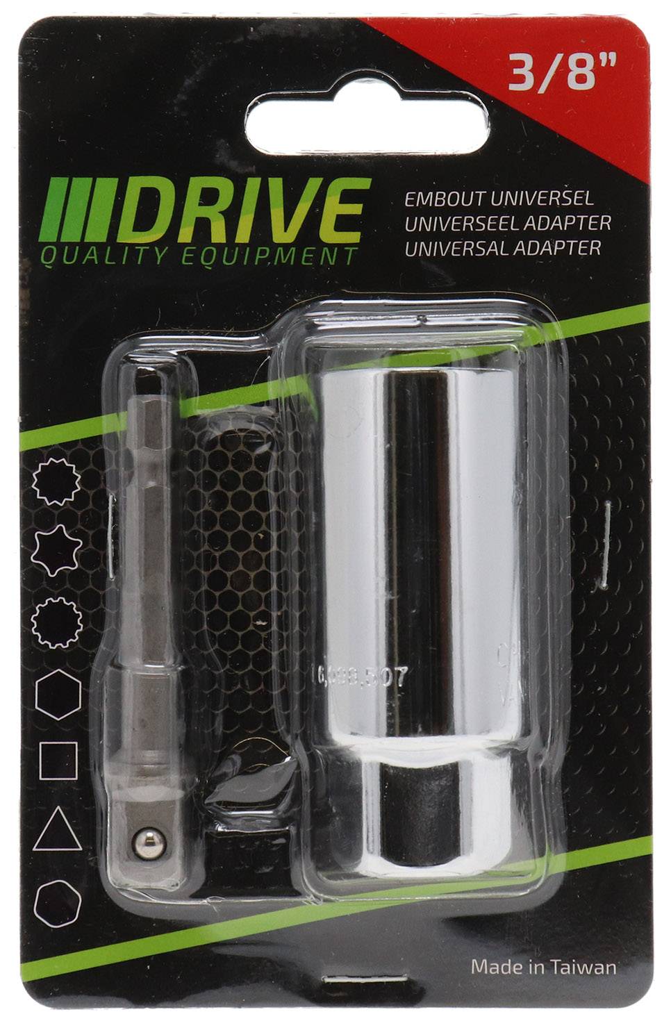 Douille universelle 9 - 21 mm 3/8"-1