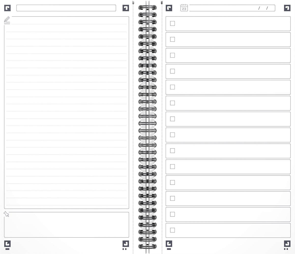 Cahier spirale Task Manager Day Office Oxford 14,1 x 24,6 cm 230 pages-3