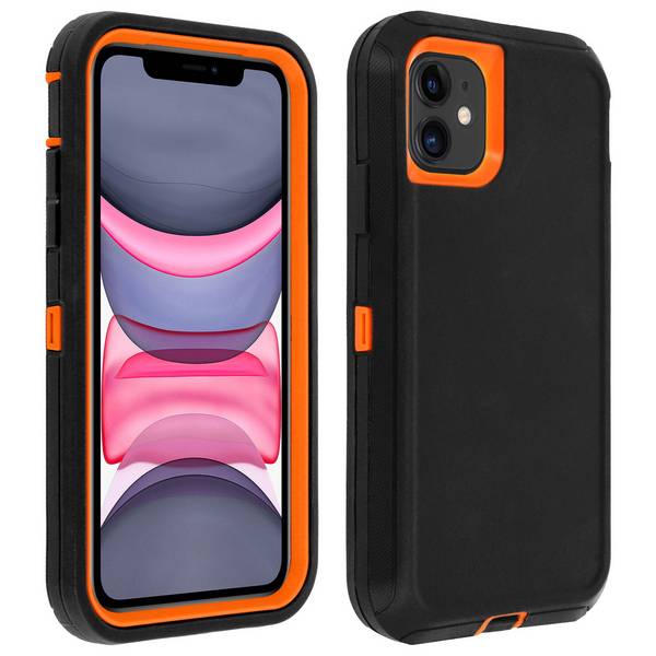 Coque pour iPhone XR Rigide Multi-couches Bumper Antichocs -/Orange