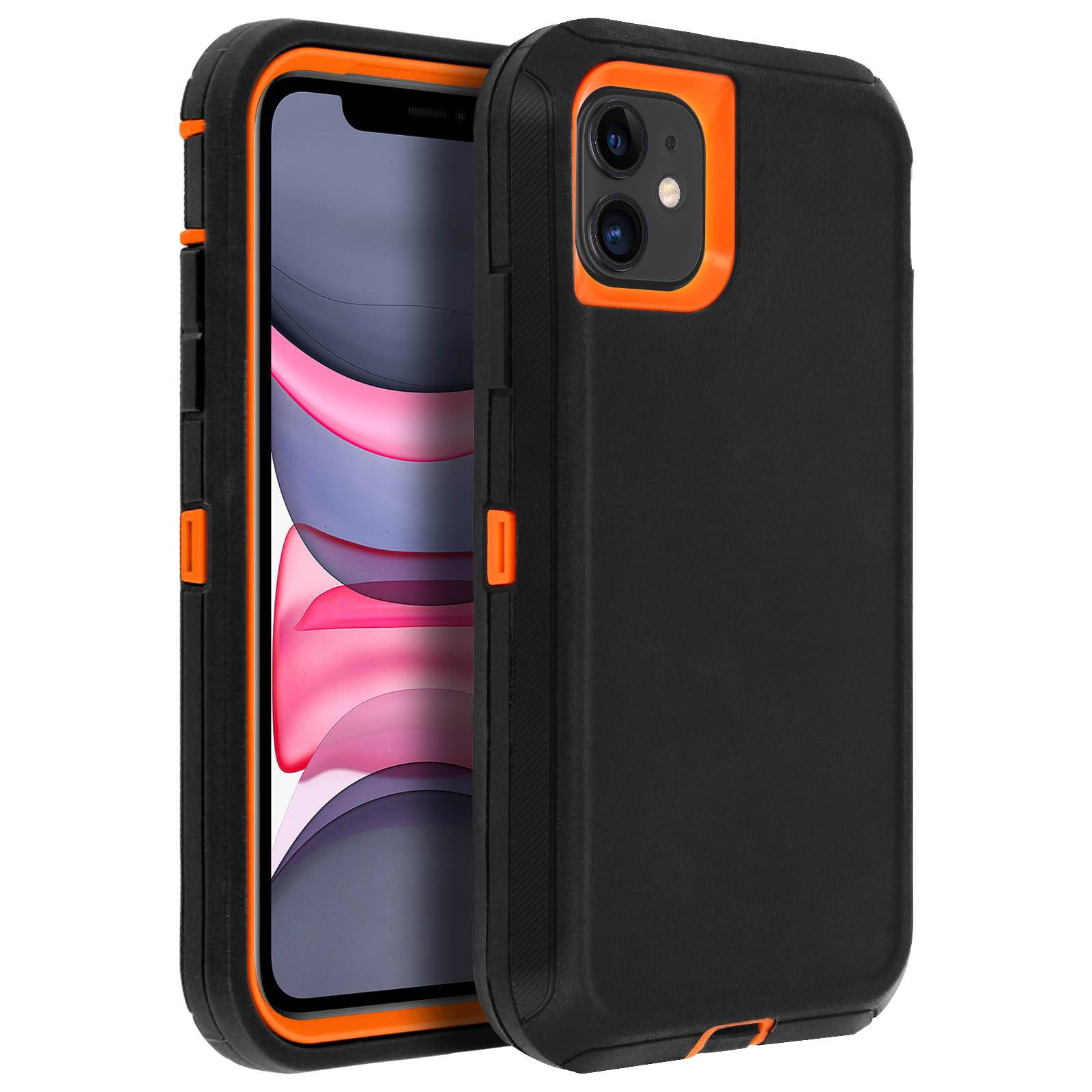 Coque pour iPhone XR Rigide Multi-couches Bumper Antichocs -/Orange-1