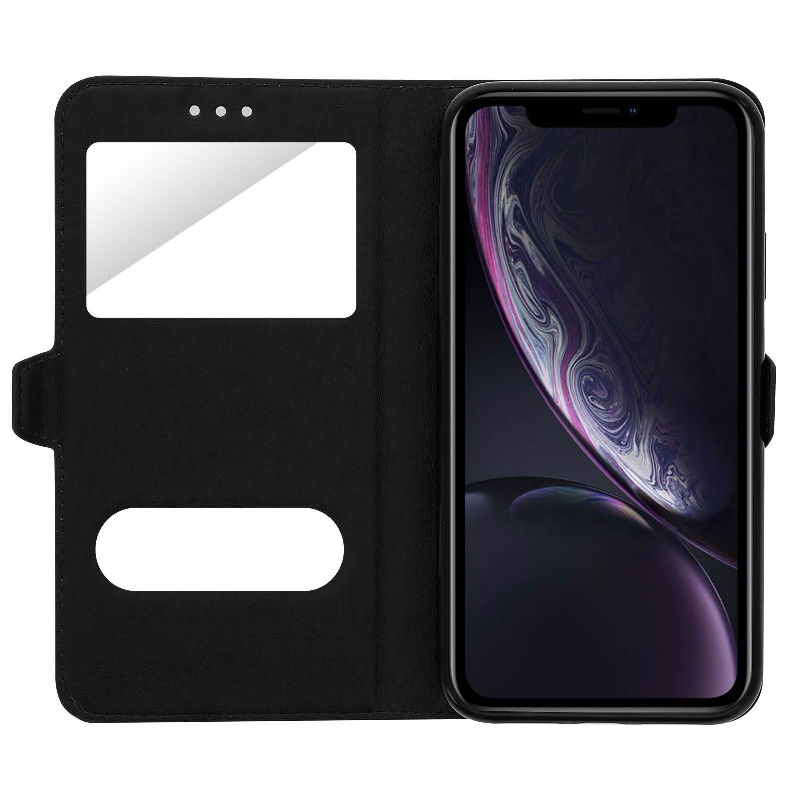 Housse pour iPhone XR Étui Double Fenêtre Coque Silicone-4