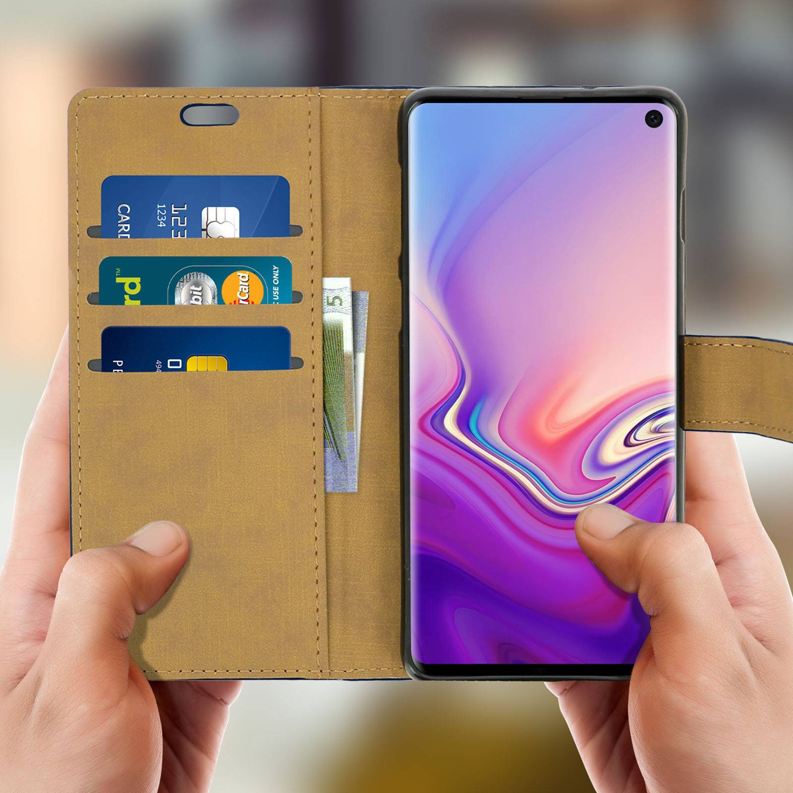 Étui pour Samsung Galaxy S10 Housse Clapet Porte-carte Fonction Support-2