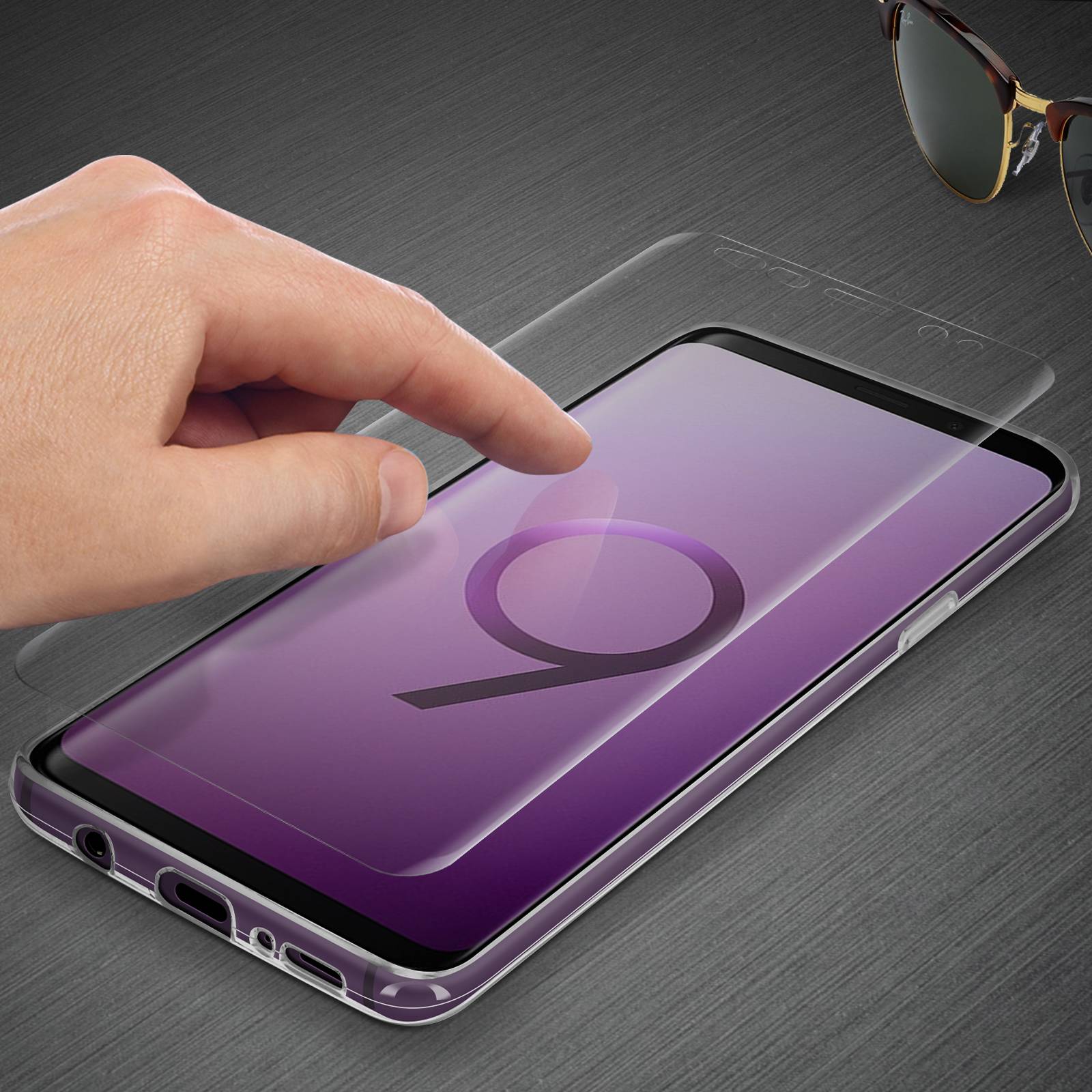 Coque Arrière + Film Verre Trempé Galaxy S9-2